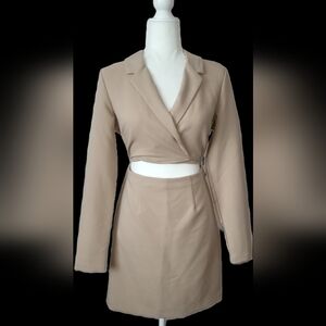 Tan Blazer Dress
